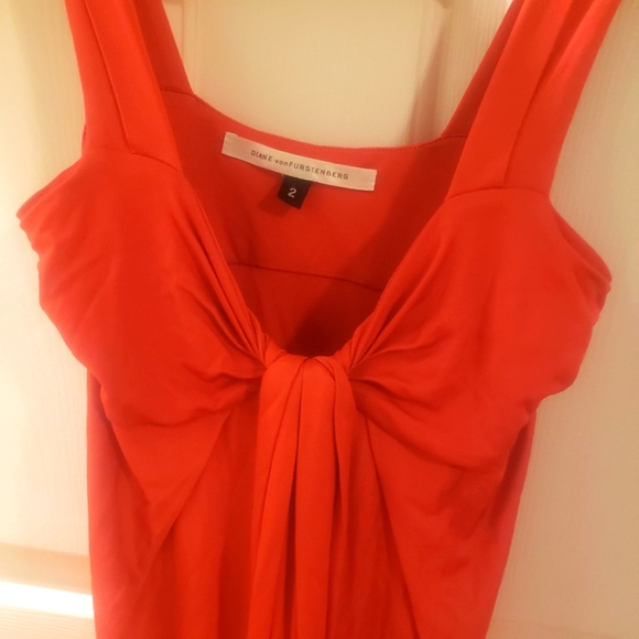 Diane Von Furstenberg Dresses & Skirts - DIANE VON FURSTENBERG Orange Dress/Tunic Unique Size 2